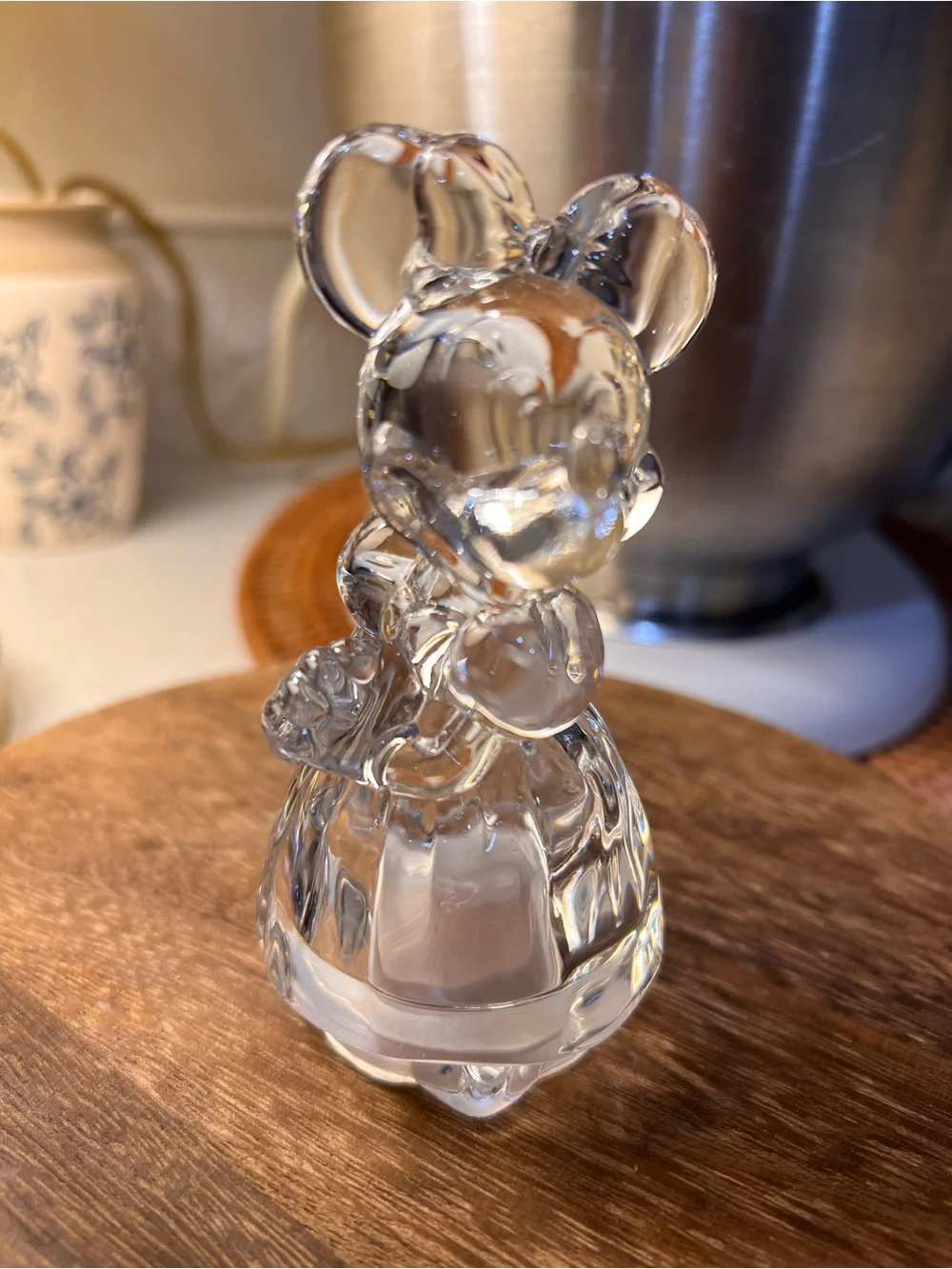 Vintage Lenox Crystal Mickey and Minnie Mouse salt&pepper shakers 4”